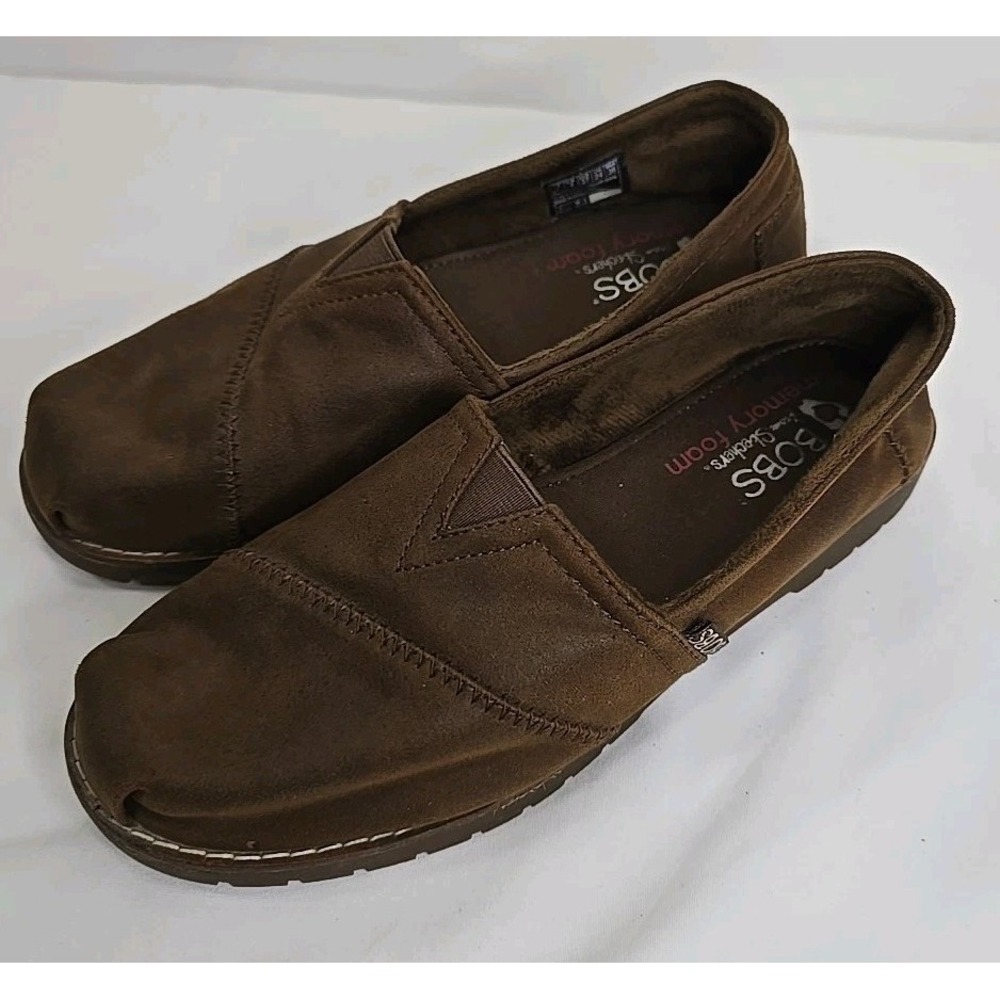 Skechers Bobs Slip-On Loafers Memory Foam Brown Women's Size 7